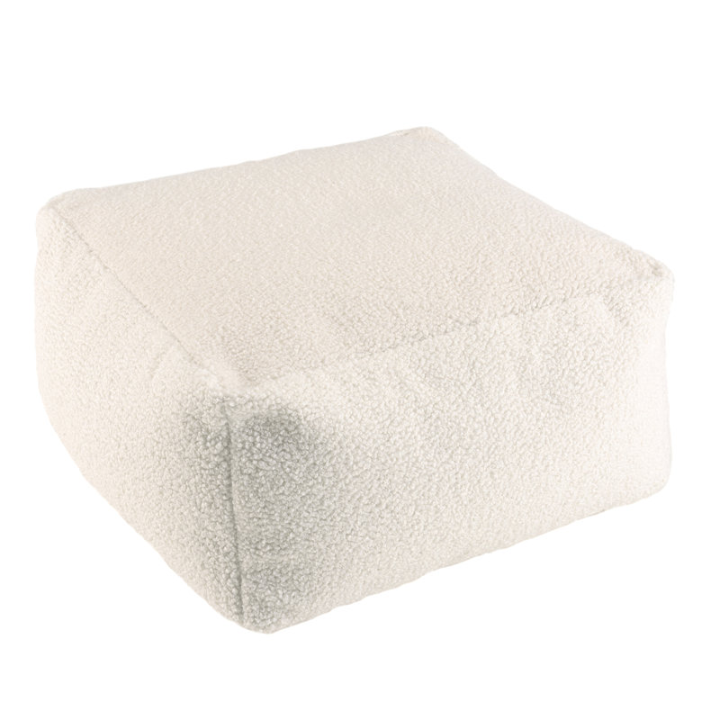 53cm Wide Square Solid Colour Pouffe Ottoman