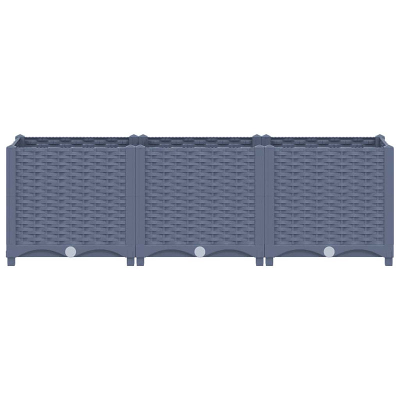 Dakota Fields Raised Bed Polypropylene, 38cm H x 120cm W x 40cm D, Blue Grey