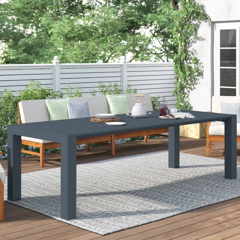 Table de salle à manger extensible Spector, Gris foncé, L 39 po x L 102 po x H 29,5 po