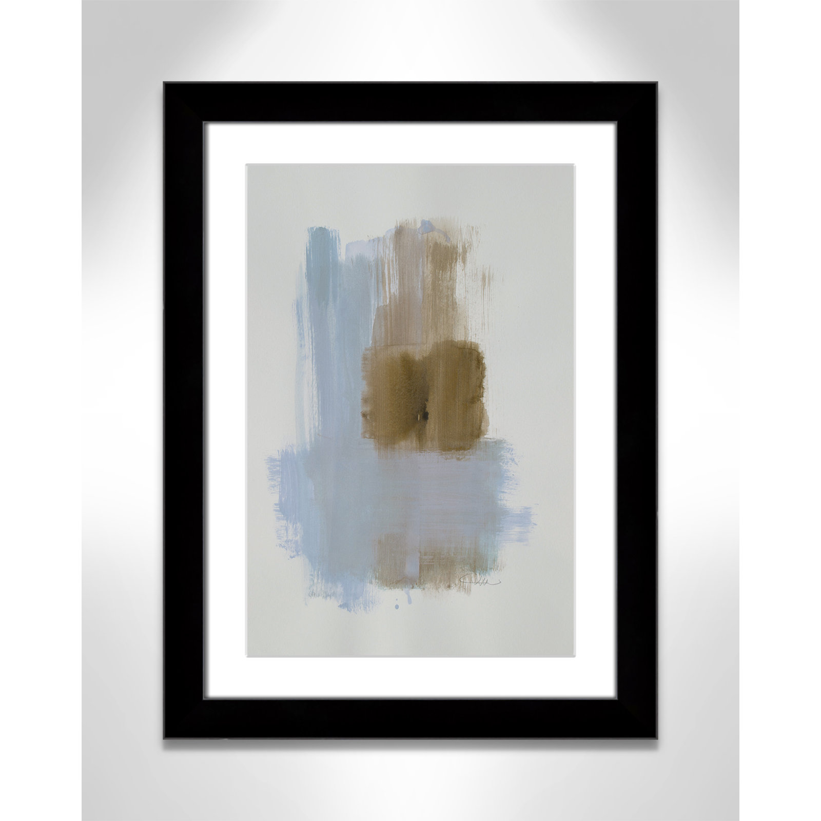 Esmeray "Powder Room Wash IV" Print, 24.5" H x 18.5" W x 1.25" D, Black Cube Frame Matted