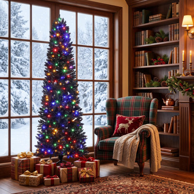 Arbre de Noël artificiel 6 pi avec 250 lumières DEL préinstallées