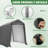 6FT*7FT Outdoor Storage Shelter Shed - Heavy Duty Storage Tent with Roll-up Ventilated Windows-114161941
