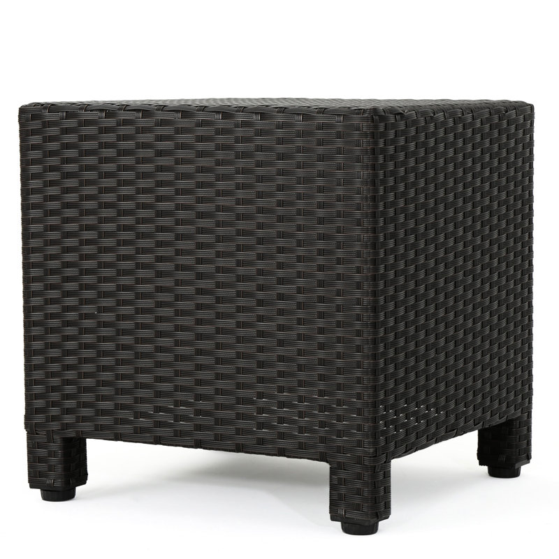 Table d'appoint - table d'appoint, cube brun foncé, l 18,21 po x P H, sans assemblage pour une table d'installation rapide en brun, forme de cube, profondeur de 18 po de hauteur, nécessaire