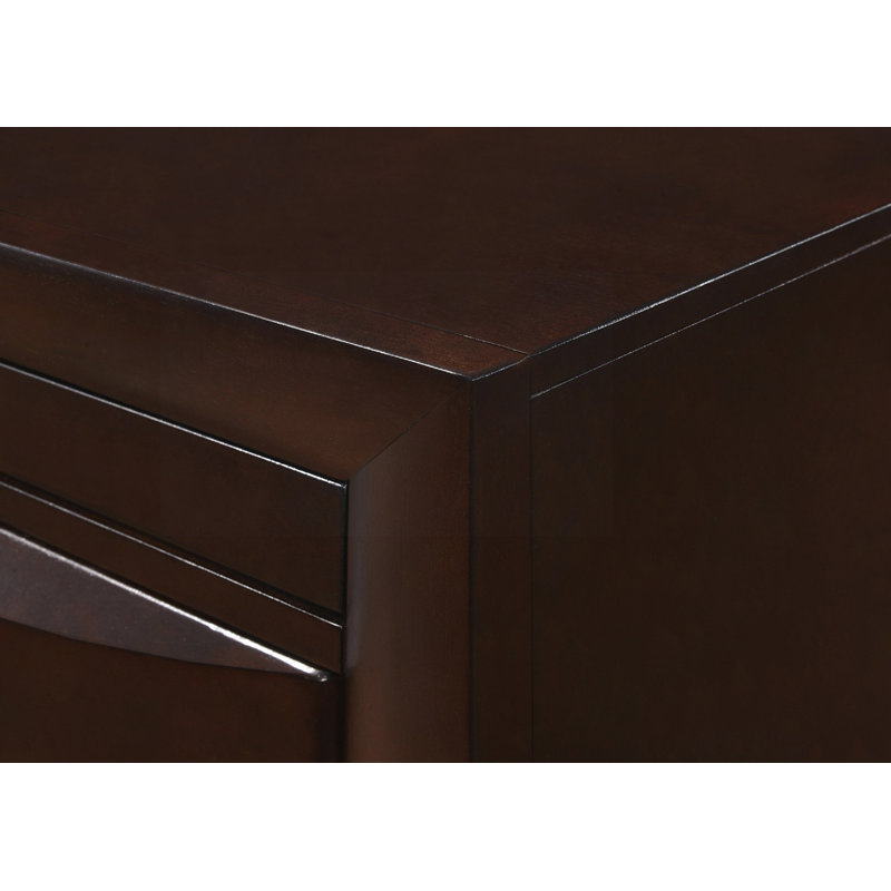 Table de chevet, table de bout à 2 tiroirs 1Pc, Brun