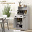Buffet en blanc - pour un espace de rangement élégant pour la maison avec trou de câble et espace