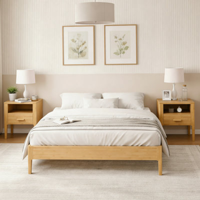 Solid Woood Platform Bed Frame