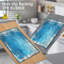 Tapis de cuisine 20 po x 32 po + 20 po x 48 po + 20 po x 59 po Tapis de cuisine à motif abstrait antidérapant 3 pièces