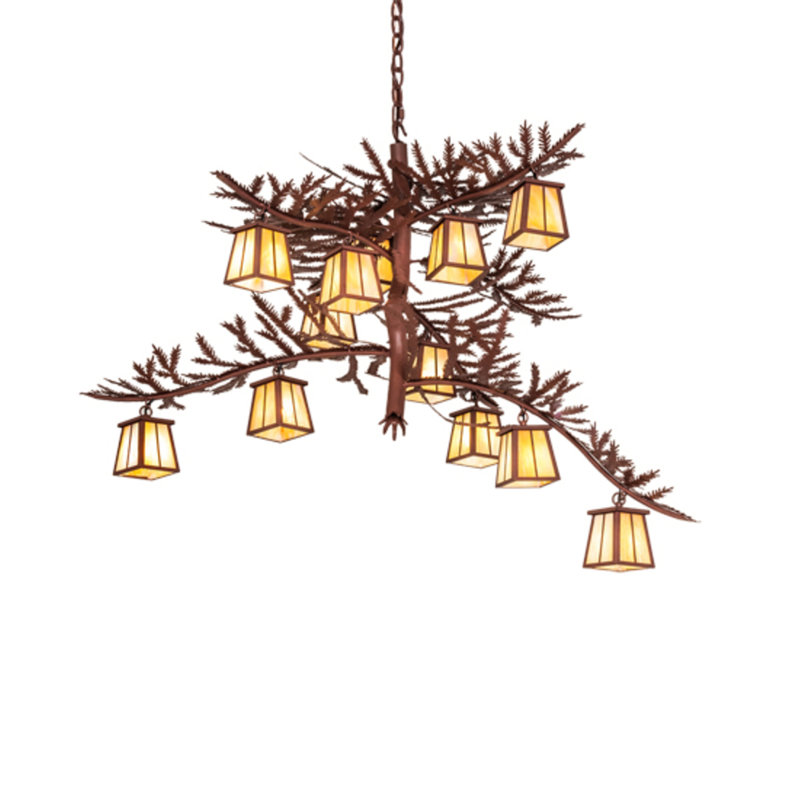 Pine Branch 12 - Light Chandelier