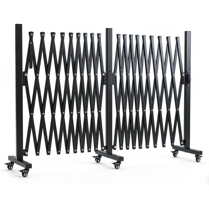 Barrière de barricade avec roulettes, Black