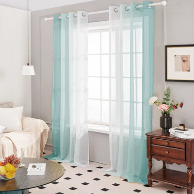Ensemble de 2 rideaux transparents avec œillets Modern