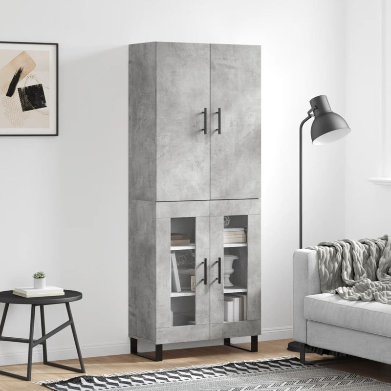 Mikie Display Cabinet, Concrete Grey