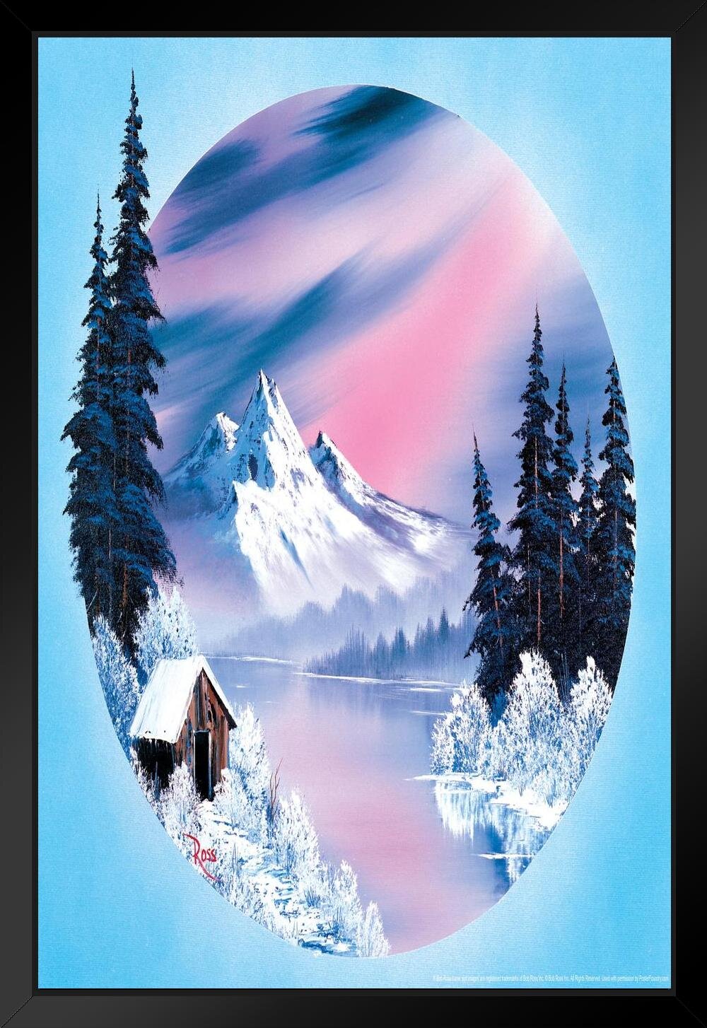 Winter Night By Bob Ross - Paint By Numbers - Painting By Numbers