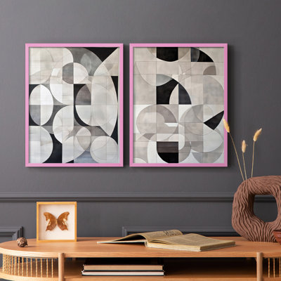 ABSTRACT Series XLIII - Impression encadrée de qualité supérieure - prête à être accrochée - aucun clou requis - aucun clou requis