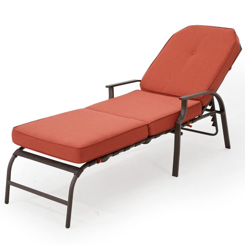 Méridienne réglable pour l'extérieur, Orange