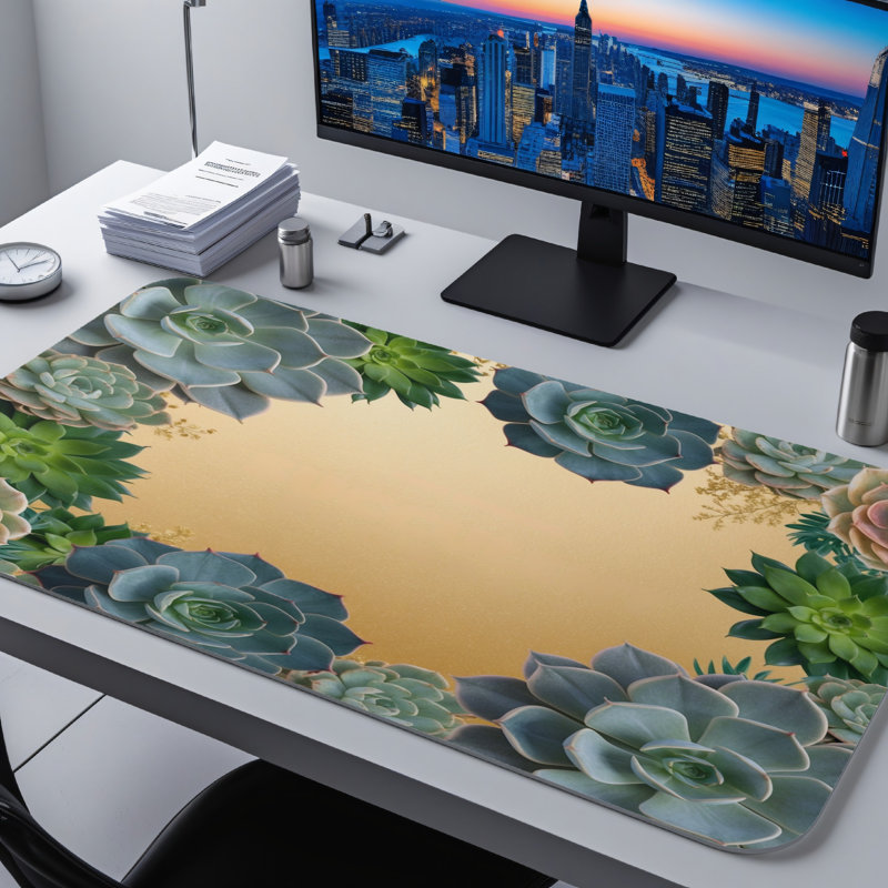 Polyester Desk Pad, 14.4x12.1