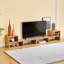 Meuble télé réglable modulaire, console de rangement ouverte, centre de divertissement moderne avec plusieurs compartiments, tablette multimédia Freestyle pour la chambre à coucher du salon-134086596