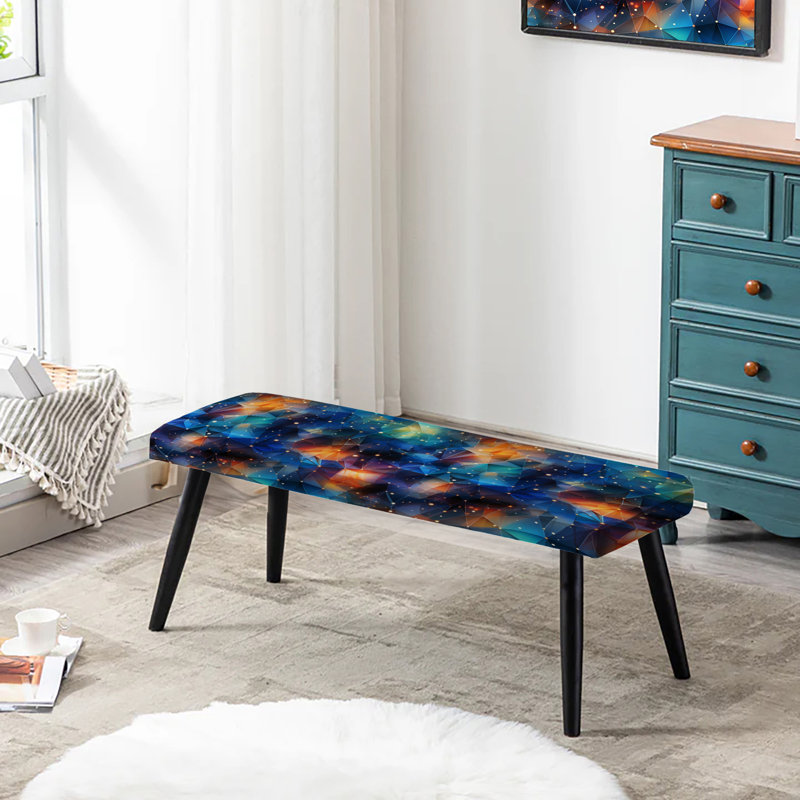 Celestial Dreams Geometric - Banc rembourré géométrique noir