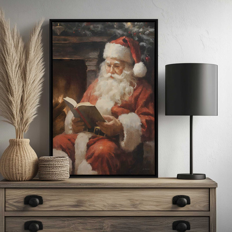 «Christmas Calm» par Jo Moulton, reproduction d'art sur toile, H 17,5 po x l 13,5 po, Doré
