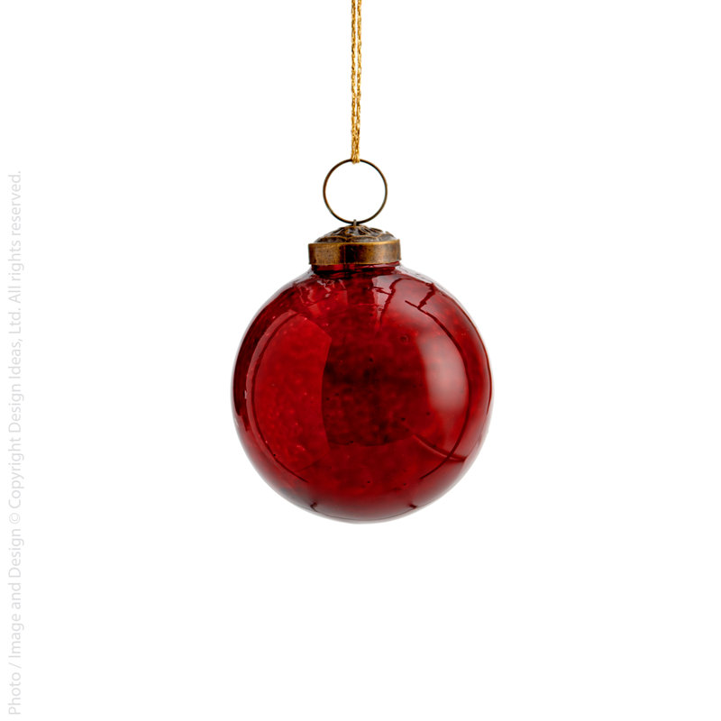 Ornement boule Veun, H 2,99 po x l 2,99 po x P 2,99 po