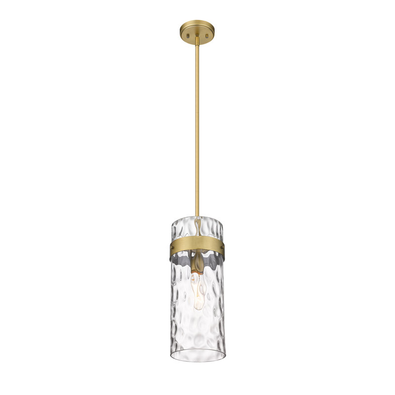 Luminaire suspendu 1 lumière Aultman, Laiton frotté