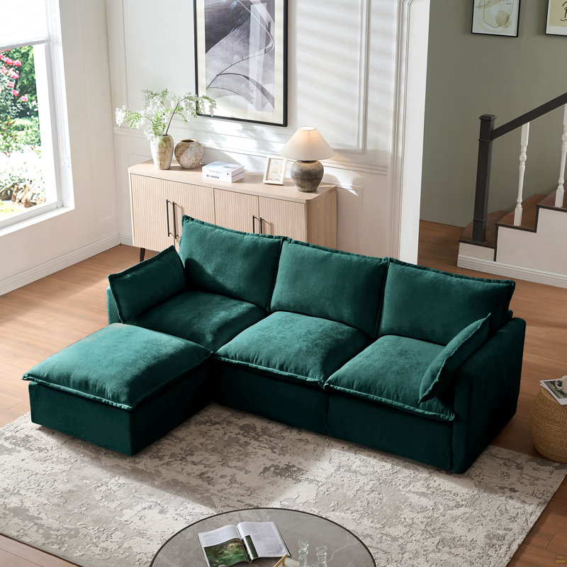 Canapé modulaire 93,31 po, Vert