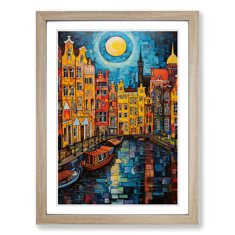 Amsterdam Expressionism - Framed Print, 46cm H x 34cm W x 2cm D, Oak