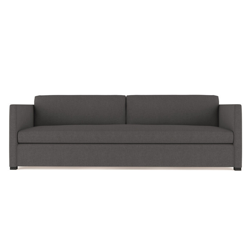 Canapé Madison, Lin graphite carré, H 33 po x l 72 po x P 41 po, Naturel