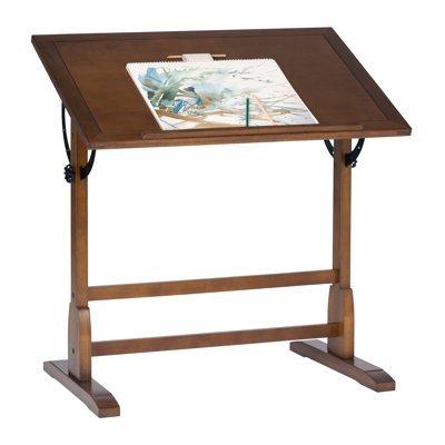 Gumesindo Solid Wood Top Drafting Table