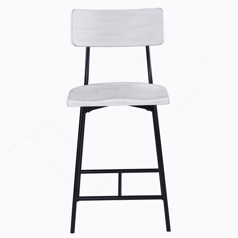 Tabouret de comptoir moderne en bois et métal