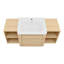 Meuble-lavabo mural 48 po avec lavabo en céramique, 2 tablettes de rangement et 1 porte à fermeture en douceur
