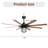 Nicola 66'' 8-Blade Black Farmhouse Ceiling Fan with Light Kit and Remote Control