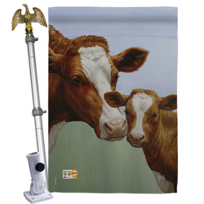 Double Sided 40'' H x 28'' W Polyester Animal Flag Set