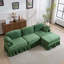 Canapé modulaire moderne avec jupe à volants amovible, chenille, repose-pieds, en forme de L-1009564314