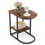 1 table d'appoint en C avec table de bout à 2 niveaux avec rangement-1733581718