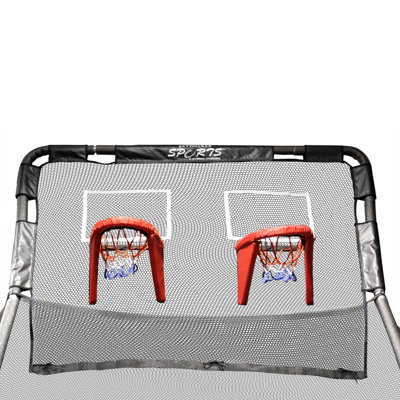 Ensemble d'accessoires de basketball double Skywalker Sports - Trampoline rond 15 pi