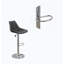 Upholstered Adjustable Height Counter Stool with Metal Frame-97697502