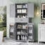 Armoire de rangement pour salle de bain avec espace de rangement multifonctionnel, tiroir avec glissières, tablette réglable-1427004813