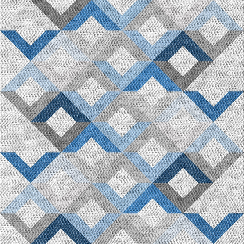 Geometric Indoor Rug, Square 6'
