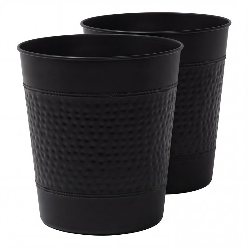 Poubelle 2 gallons Riley Modern Classic, Noir mat