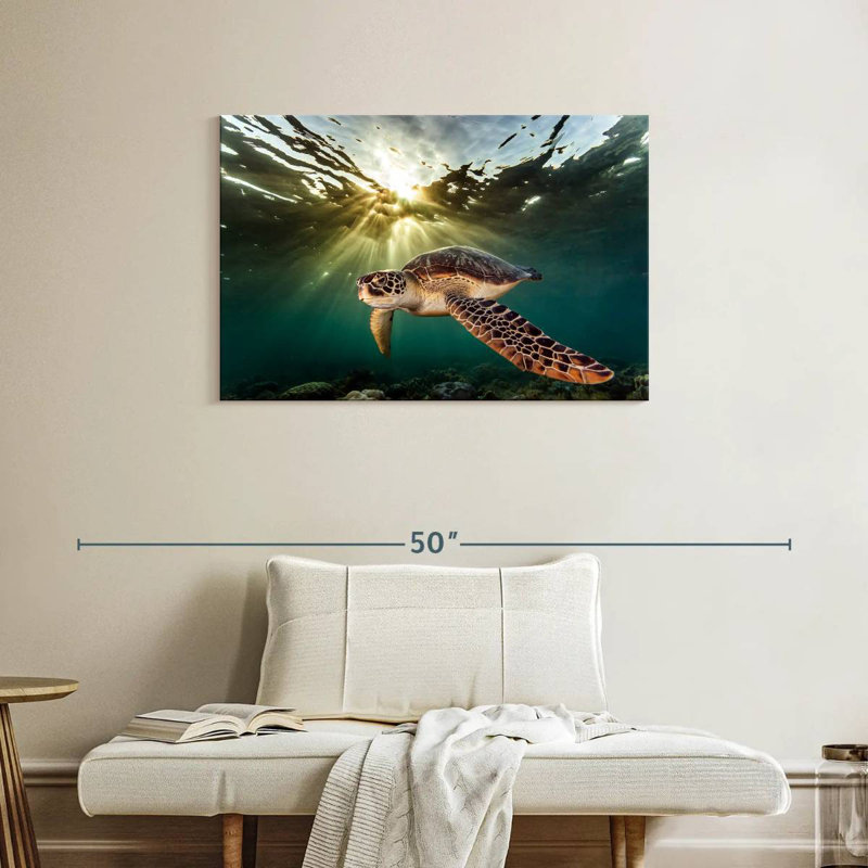 Brampt Philippine Green Turtle, 24" H x 36" W