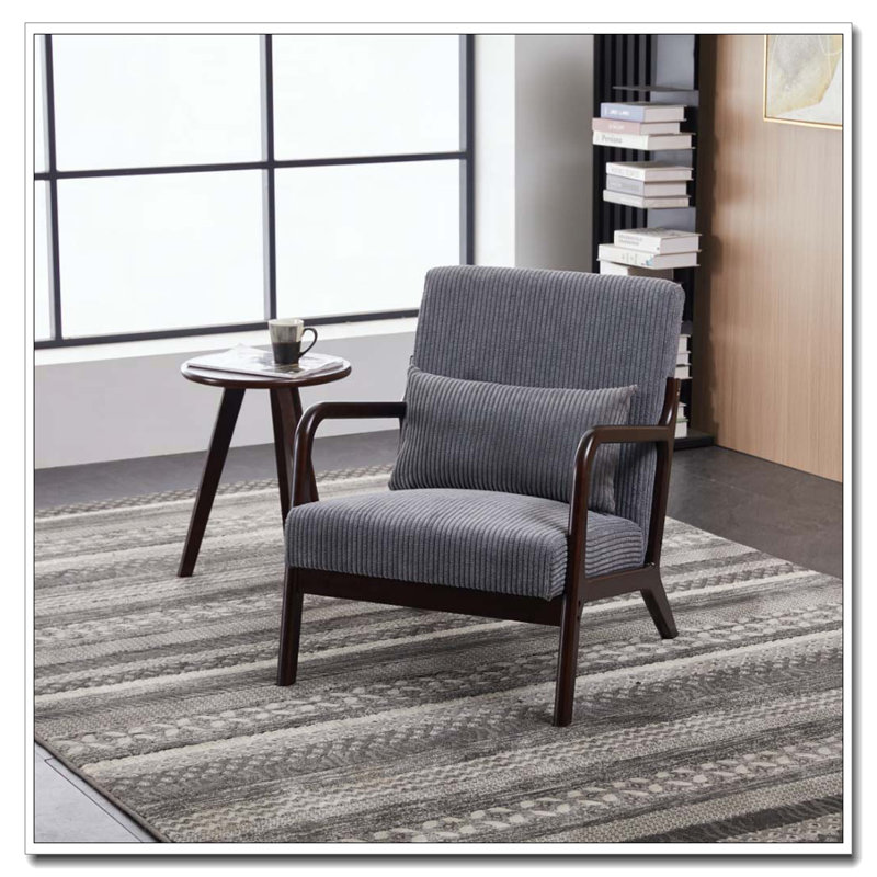 Ensemble de chaise d'appoint et table basse Modern, Antique Dark Grey