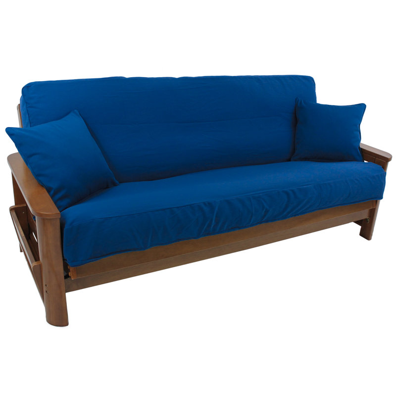 Housse pour futon à coussins carrés/rectangulaires, Bleu royal