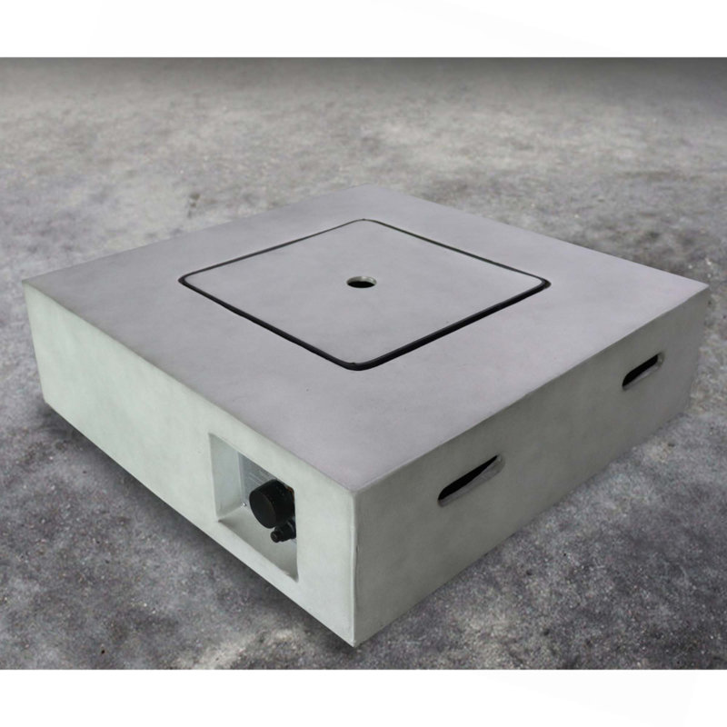 Fiber Reinforced Concrete Propane/Natural Gas Fire Pit Table, Gray