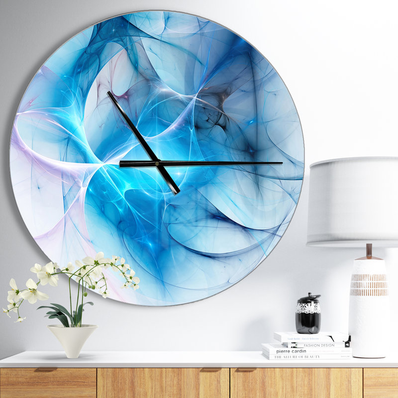 Horloge murale moderne Blue Nebula Star, Moyen