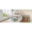 Lit superposé simple au-dessus d'une maison double avec échelles, glissoires et rangement, maisonnette pour enfants-907113491