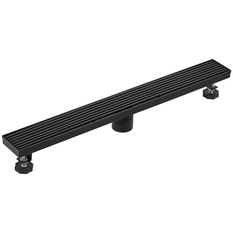 24" Matte Black Stainless Steel Linear Shower Drain