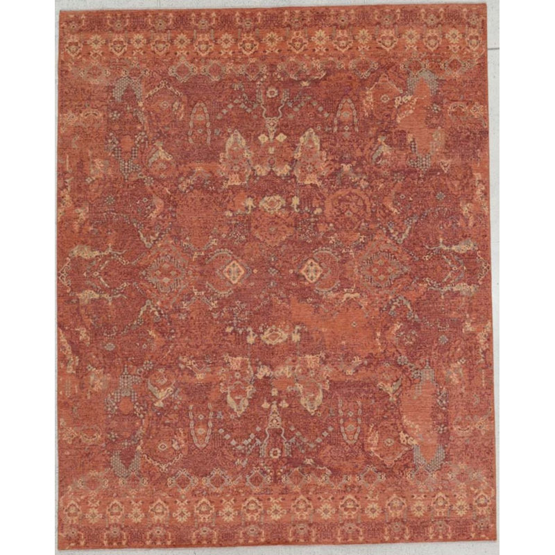 Transitional One-of-a-Kind Rectangle 7'11" X 9'10" Hand Knotted Area Rug