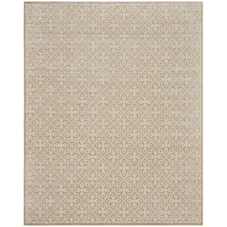 Nourison Washable Charm 2'2" x 10' Beige Ivory Contemporary Indoor Rug