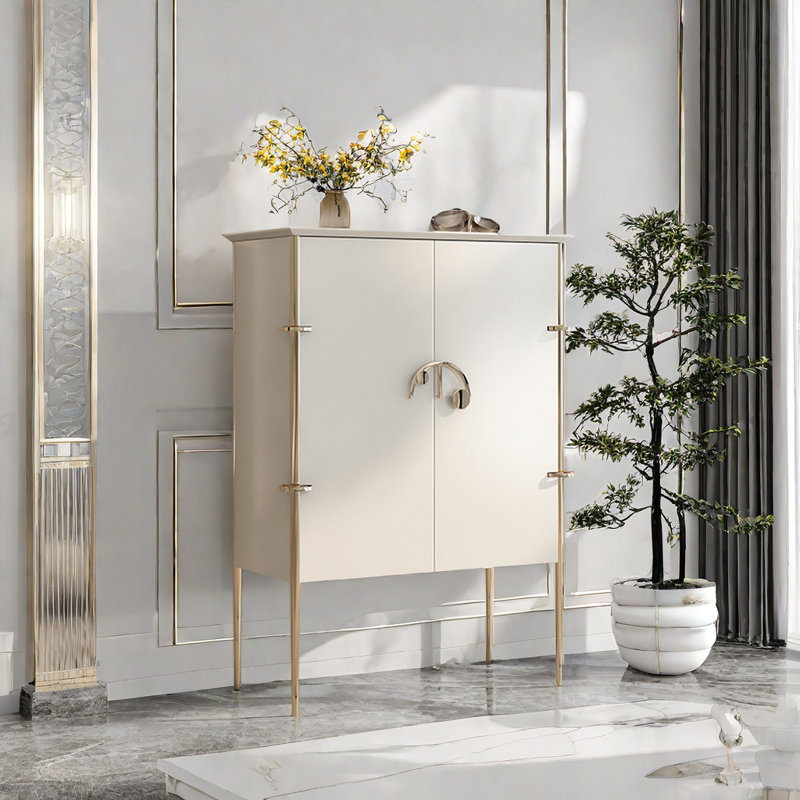 Modern Minimalist Style Accent Cabinet, 51.2" H x 47.2" W x 15.7" D 
