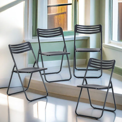 Quwanda Plastic Stackable Folding Chair Folding Chair Set